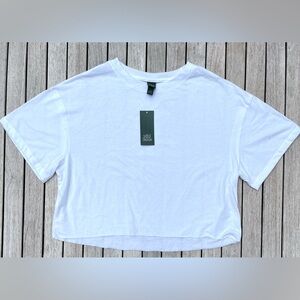 Wild Fable white crop tee